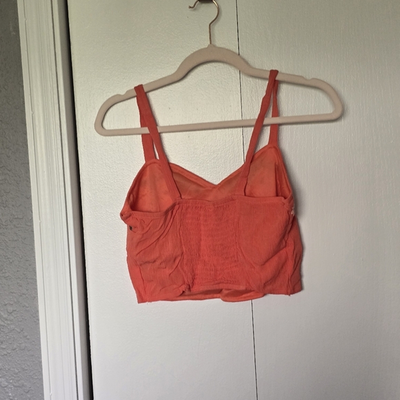 Xhilaration Coral Floral Embellished Crop Tank Top - Picture 2 of 6